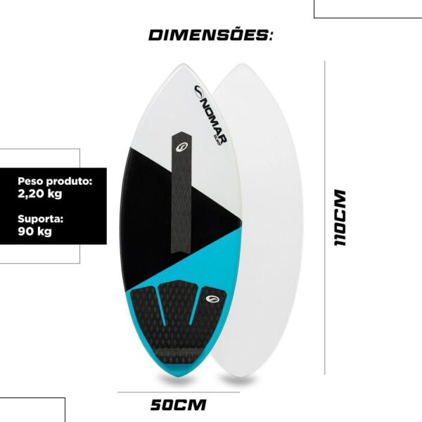 prancha nomar skimboard iniciante modelo pequeno 1,10